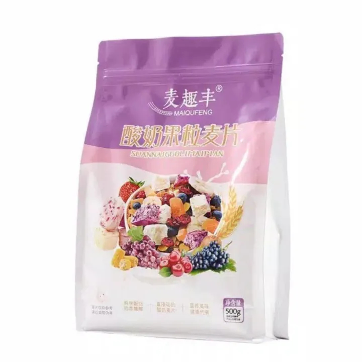 OATMEAL 500Gr Cereal YOGURT makanan sehat MIXED FRUIT MAIQUFENG