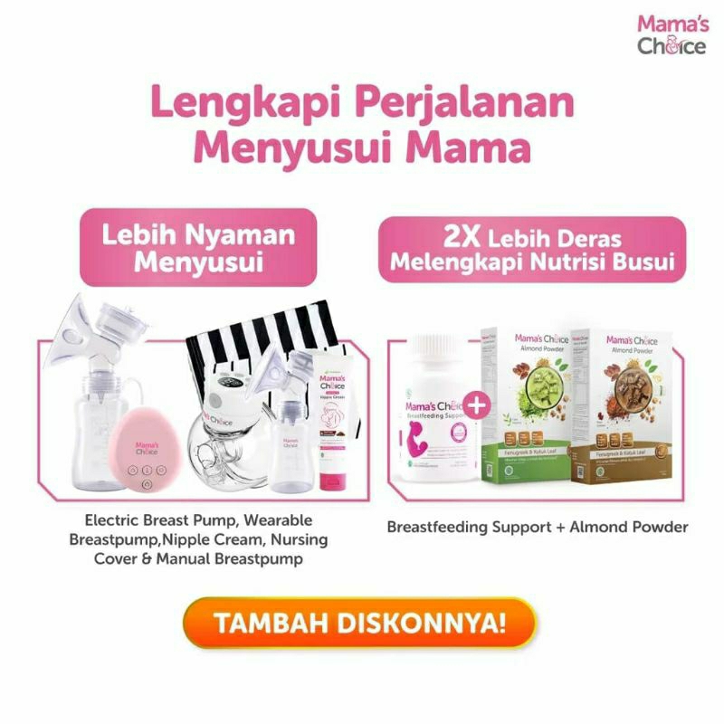 Mama choice single &amp; Handy Electra Breast Pump -Pompa Asi