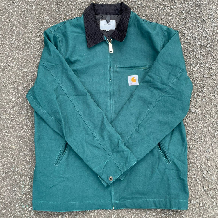 Carhartt Detroit Jacket Forest Green (Mesh Lined, Corduroy Collar)