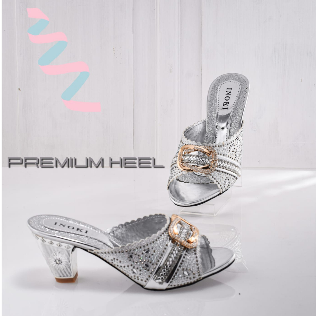SANDAL PESTA WANITA MEWAH HAK PLATFORM HEELS Seserahan kondangan 5 cm NK 011