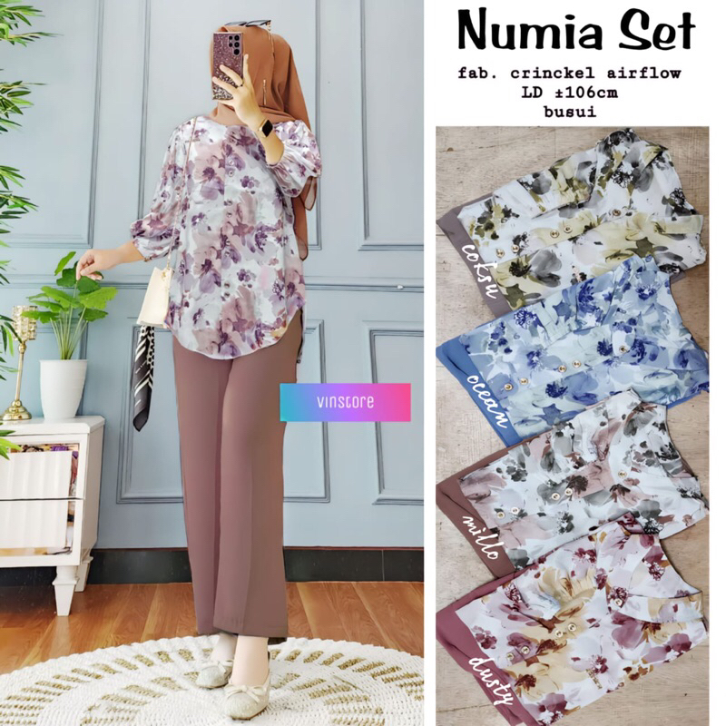 NUMIA SET / SETELAN CELANA WANITA / ORI BY VINSTORE