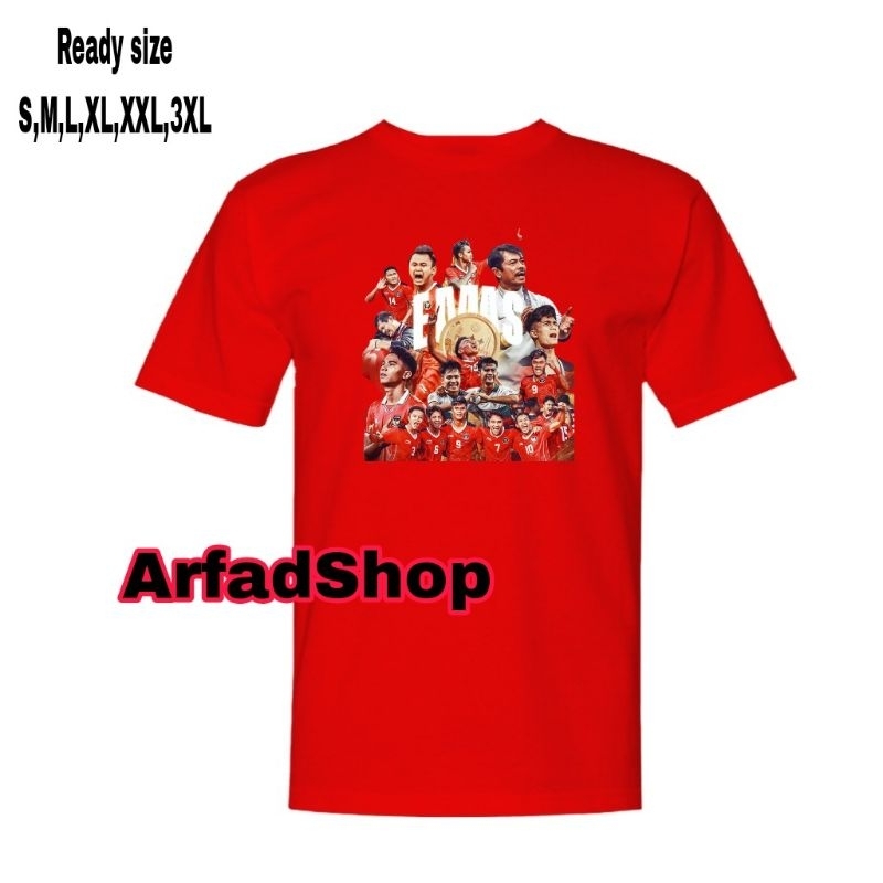 KAOS TSHIRT DISTRO TIMNAS INDONESIA JUARA SEA GAMES 2023 KAMBOJA - KAOS TIMNAS INDONESIA MENANG SEA 