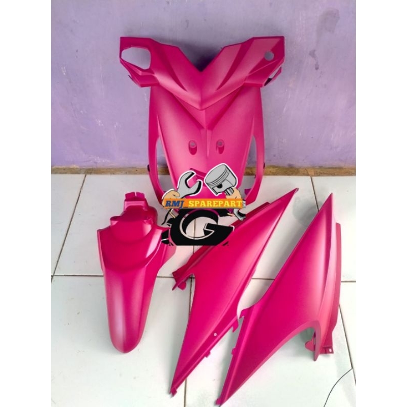 cover full body bodi halus alus Honda beat karbu 2010-2012 pink ping candy doff