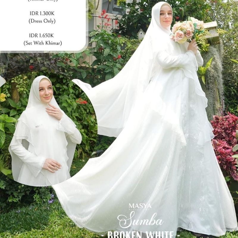 Sumba series Masya Madenia syar'i gamis putih gamis premium gamis umroh gamis haji gamis cantik gami