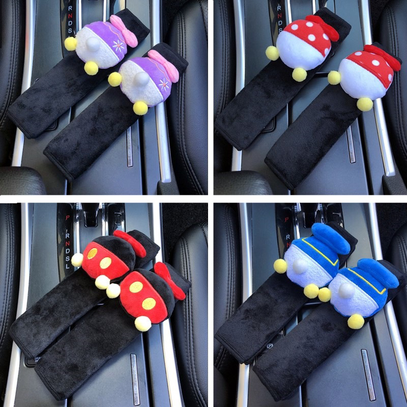 sarung seatbelt mickey minnie 1 pasang