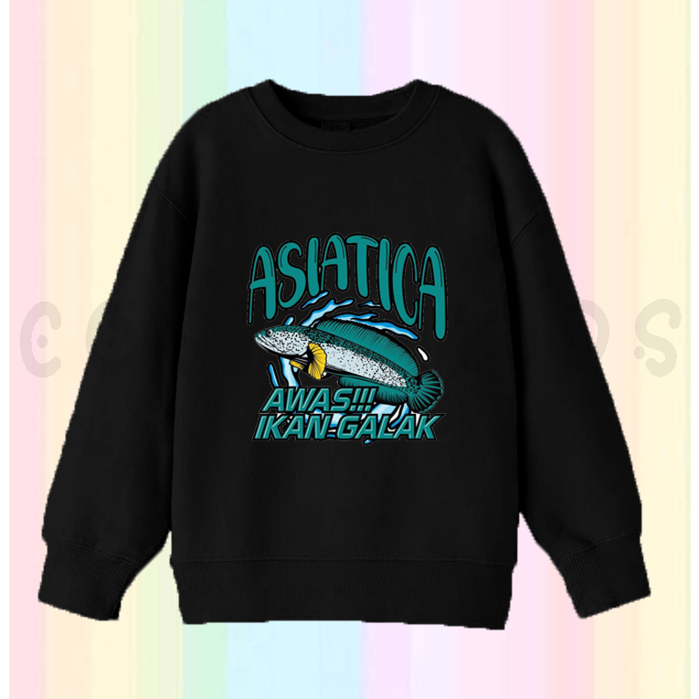 JAKET SWEATER ANAK ANAK IKAN CHANAA ASIATICA AWAS IKAN GALAK