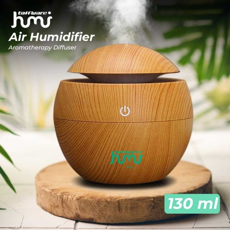 Taffware Air Humidifier Aromatherapy Oil Diffuser Wood 130ml HUMI