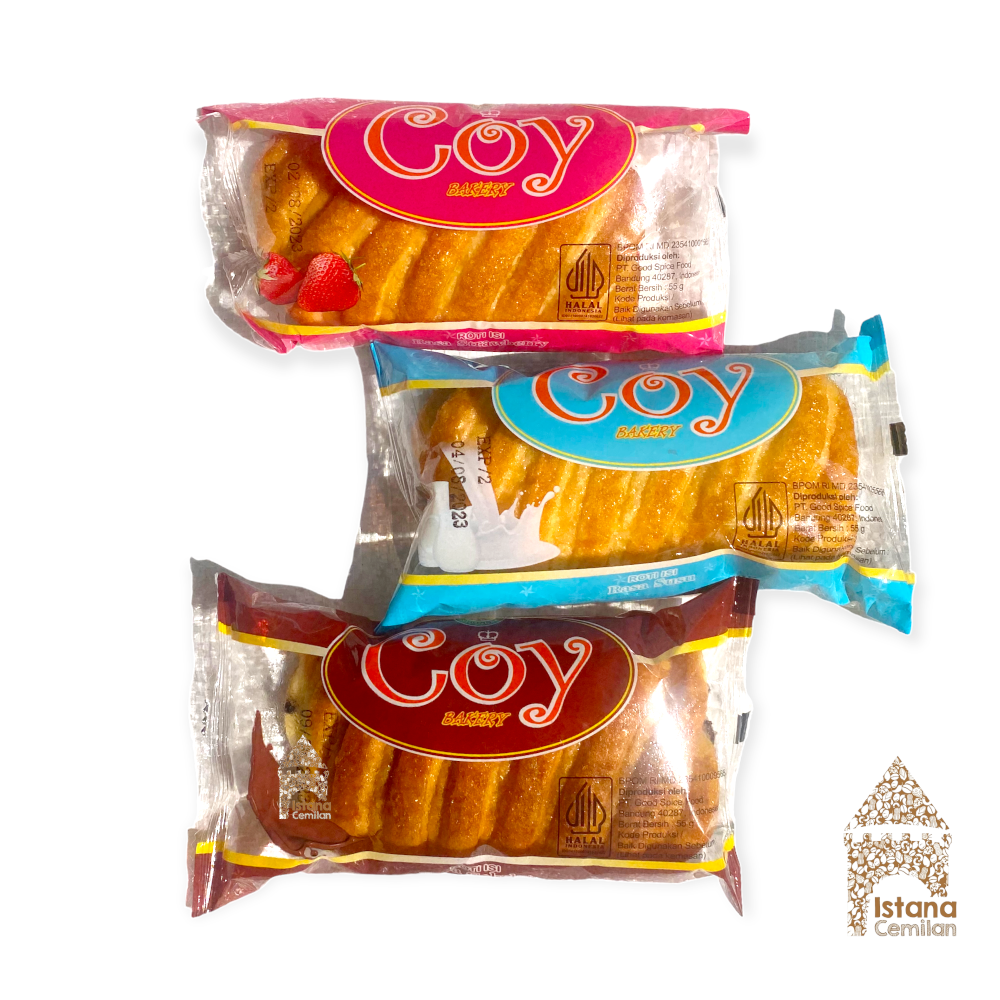 Roti COY Bakery Cokelat / Susu / Stoberi Lumer 60 Gram