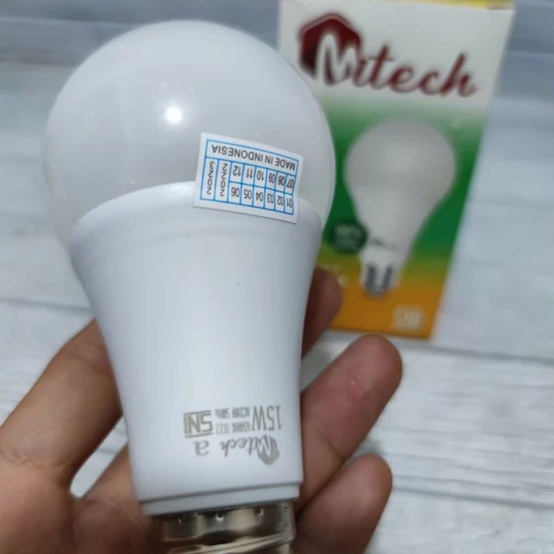 MITECH PLATINUM LAMPU LED A BULB 15W 15 WATT SNI BERGARANSI 1 TAHUN