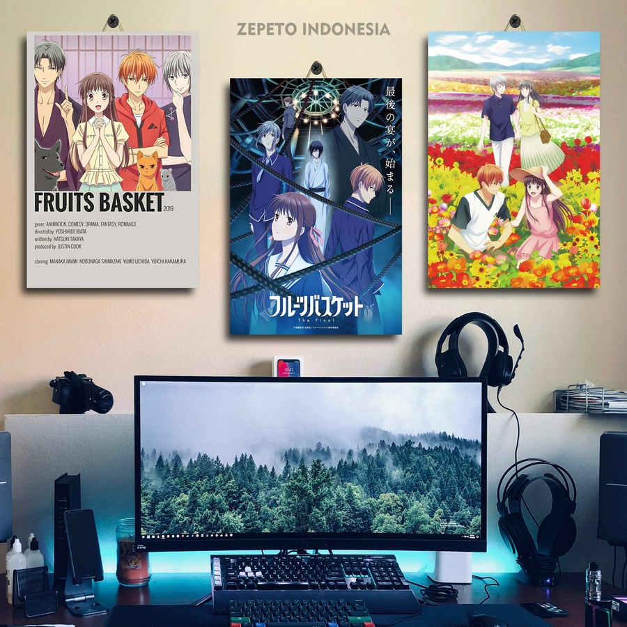 POSTER RUANG FRUITS BASKET 20X30 | POSTER DINDING ANIME TOHRU HONDA | BINGKAI FOTO DEKORASI DINDING 