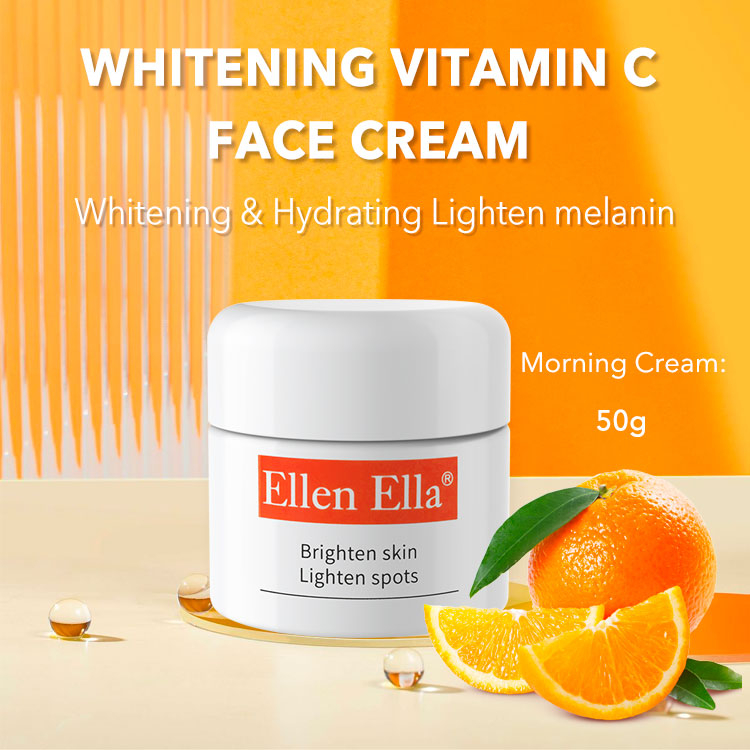 ELLEN ELLA Vitamin C Krim Wajah Cerah Whitening Krim Pelembab untuk Wajah Bintik-bintik Menghilangkan Flek Hitam Kulit Menutrisi Mencerahkan Menghilangkan Bintik Anti Penuaan Menyegarkan Tidak Berminyak Cute Pumpkin