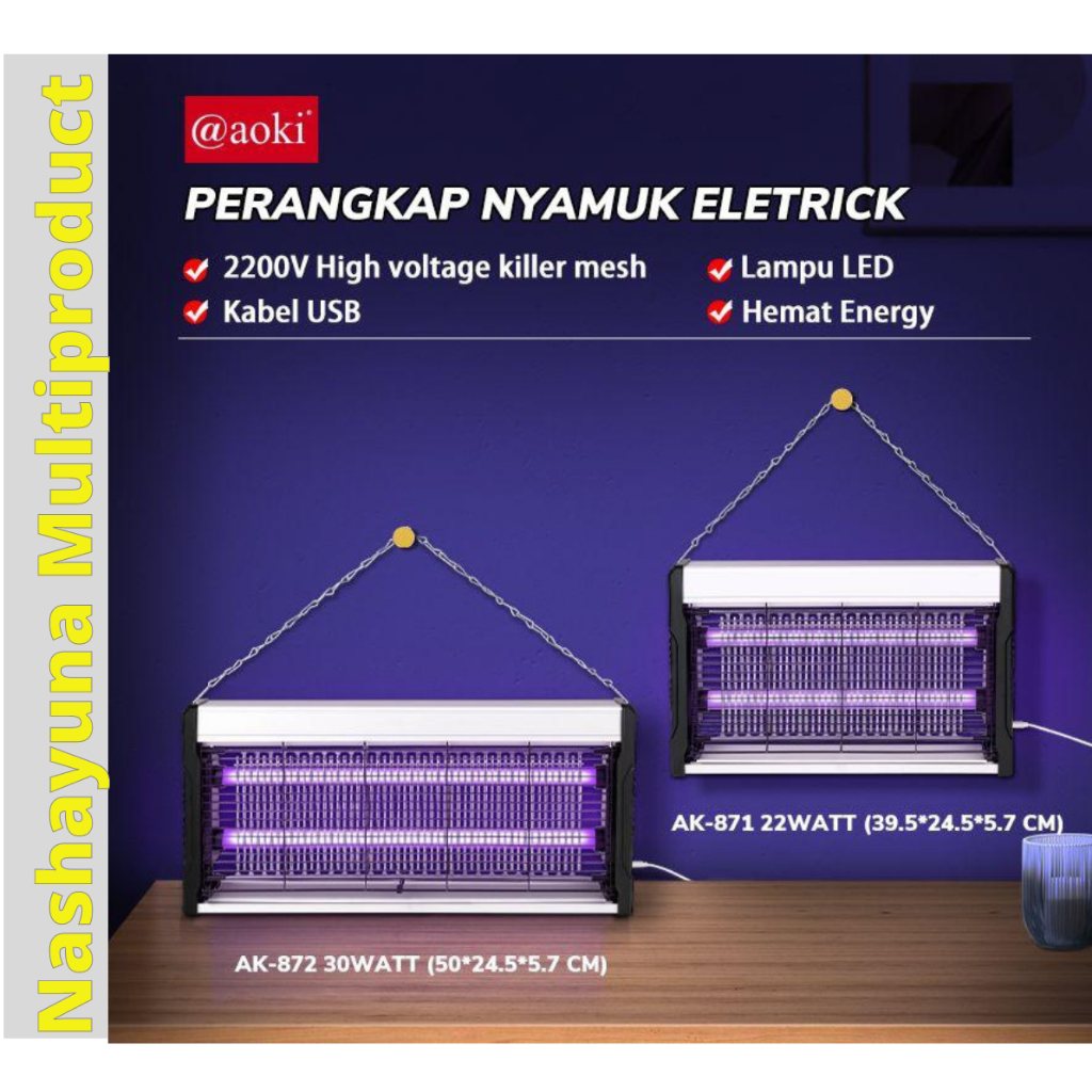 Lampu Nyamuk AOKI AK-782 / AK-781 30W / 20 W Pest Control Lamp Insect Killer