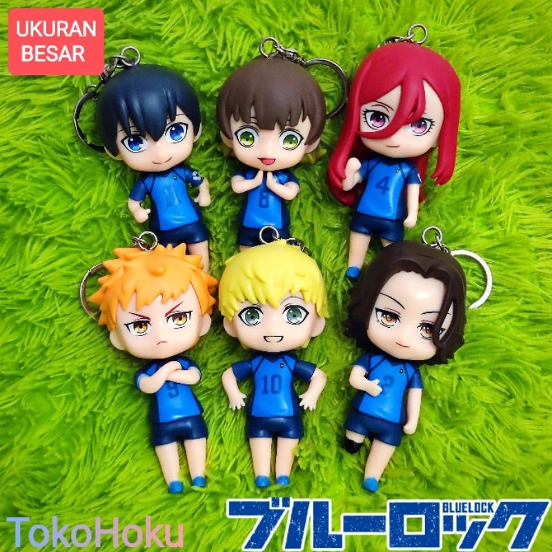 Gantungan Kunci Blue Lock Action Figure Anime Keychain