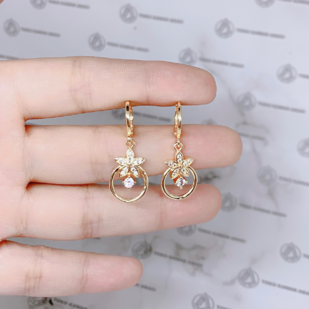 Anting Xuping Gold Perhiasan Fashion Wanita Model Permata Love Pelangi *31