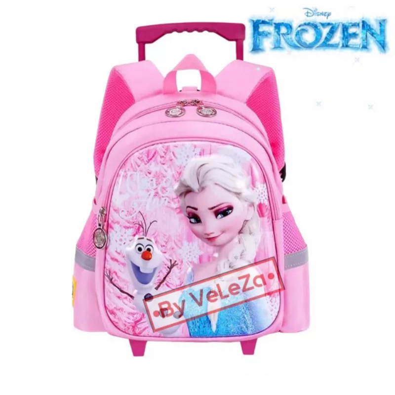 Tas ransel troli anak karakter Frozen - tas sekolah PAUD TK - tas anak