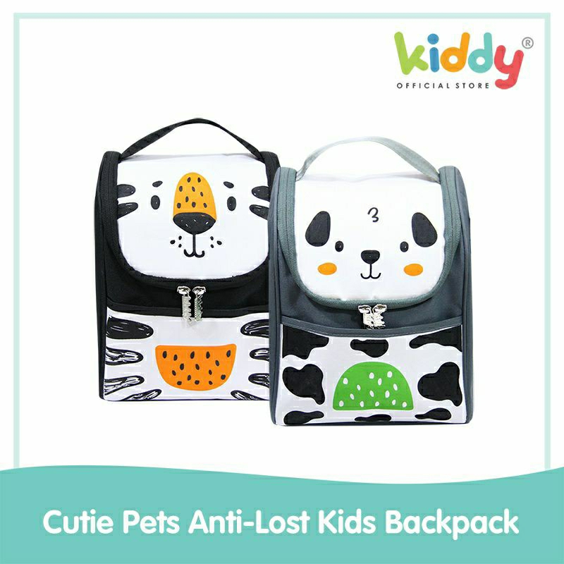 Kiddy Cutie Pets Anti Lost Kids Backpack 25x30x12cm | Tas Bayi Anak Multifungsi | Ransel Bayi Kids Mom