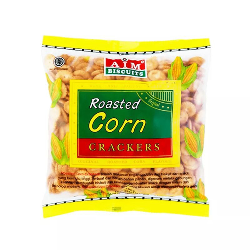 

AIM Biskcuits Roasted corn crackers 180gr CAMILAN JAJAN HALAL