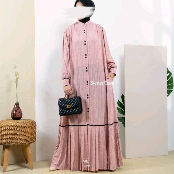 BerMus - Gamis Sahla Dress Jumbo simple anggun by NABE Original/1143