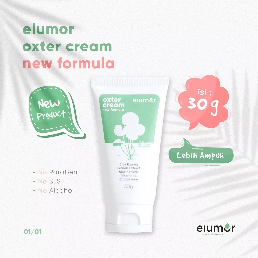 ELUMOR Oxter Gel Deodorant - Deodoran Gel Pemutih Pencerah Pelembab Siku Lipatan Ketiak Selangkangan