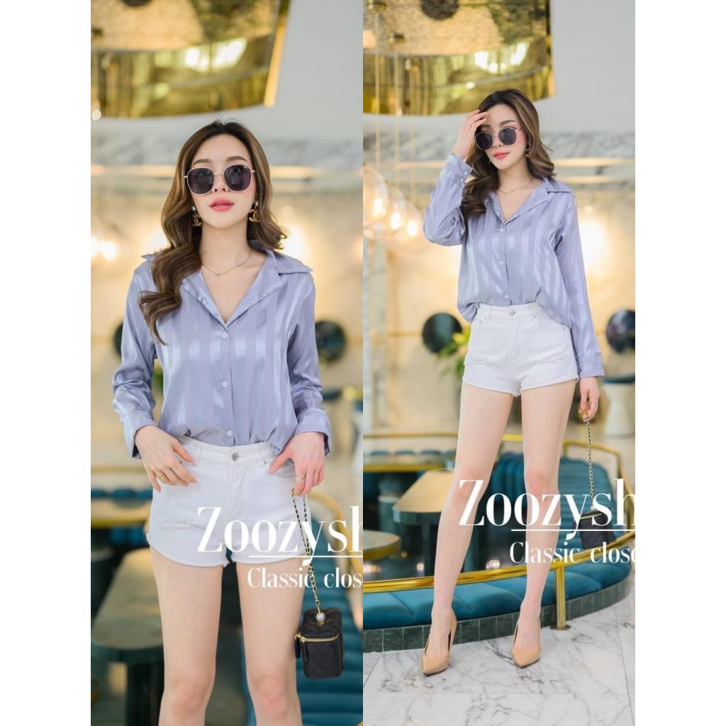 KEMEJA ZOOZY SALUR SATIN FASHION WANITA IMPORT BANGKOK CODE 72