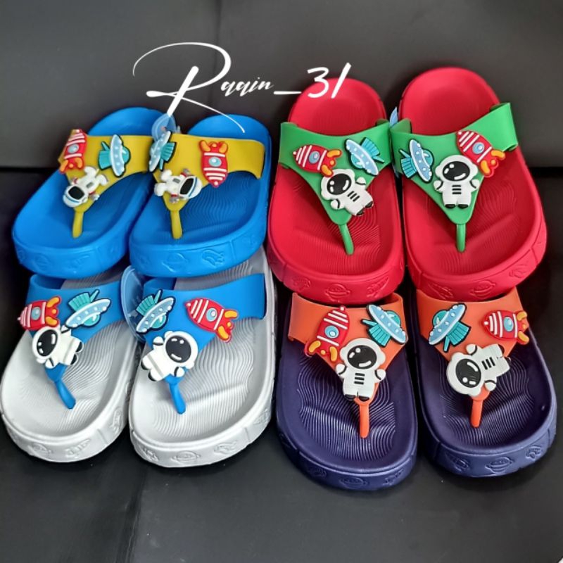 Sandal jepit anak laki import Sandal astro anak 2-9 thn sendal karet distro