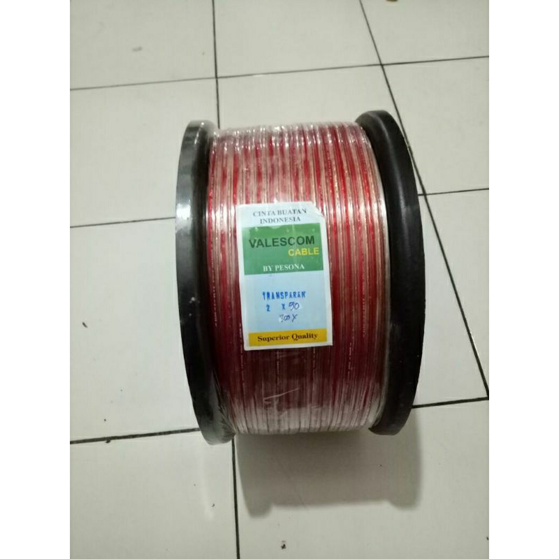 Kabel Transparan Valescom 2x30 2x50 2x80 2x120 | 300 Yard