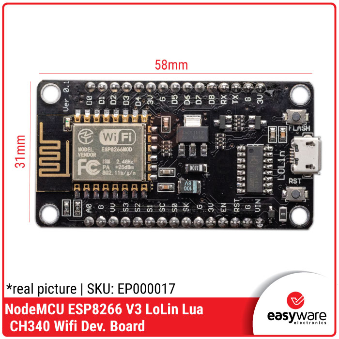 NodeMCU LoLin V3 ESP8266 WIFI DEVELOPMENT BOARD