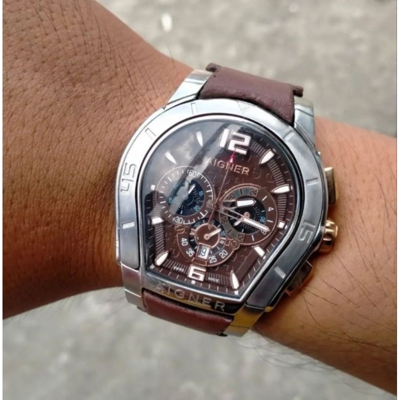 Jam Tangan Aigner Cowok Second