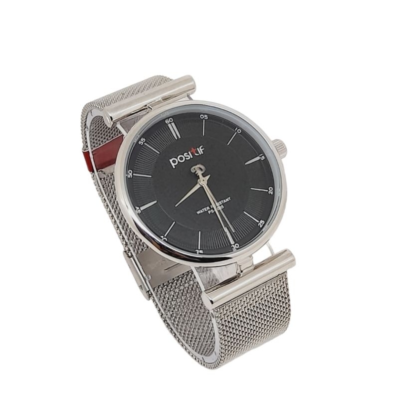 JAM TANGAN PRIA WANITA POSITIF TAHAN AIR RANTAI STAINLESS