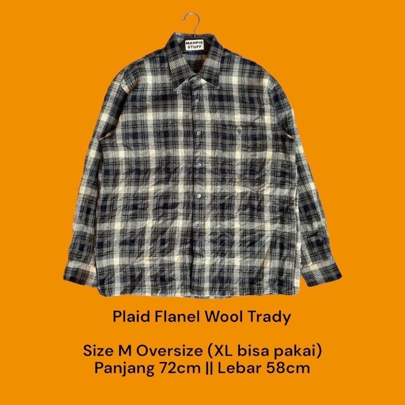 (72x58) Kemeja Flanel Wool Second Mahpiestuff Size L Oversize
