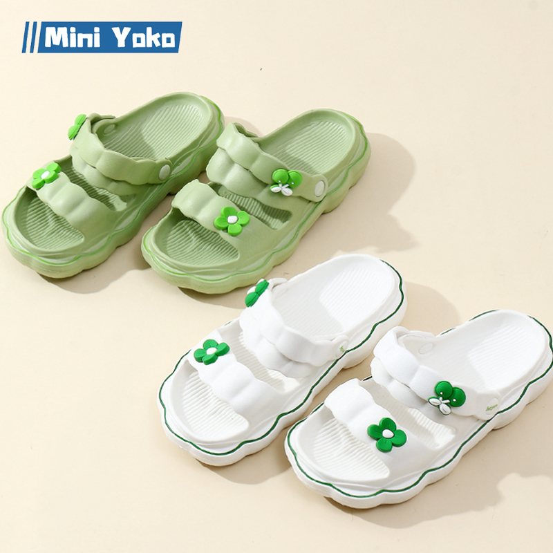 Mini Yoko Sandal Wanita Tali Terbaru 2023 Sandal Slop Jelly Koran Style  Sepatu Sendal Wanita Soft Slipper Anti Slip Empuk Anti-Slip