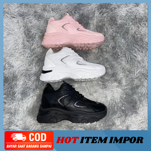 MB-SW340 Sepatu Sneakers Wanita Fashion Lari Olahraga Korea Anti Slip Bertali Import