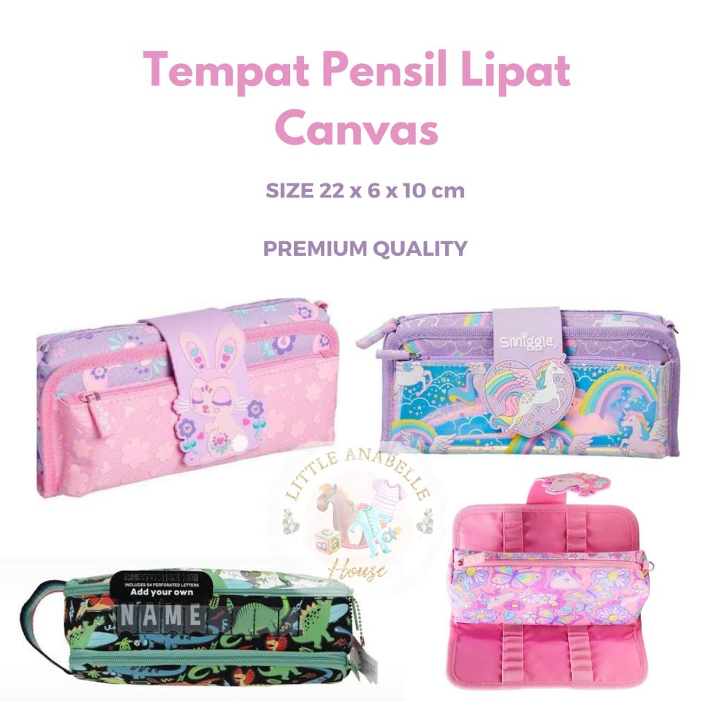 

Tempat Pensil Lipat Canvas Size 22x6x10cm / Kotak Pensil Alat Tulis / Stationery Set