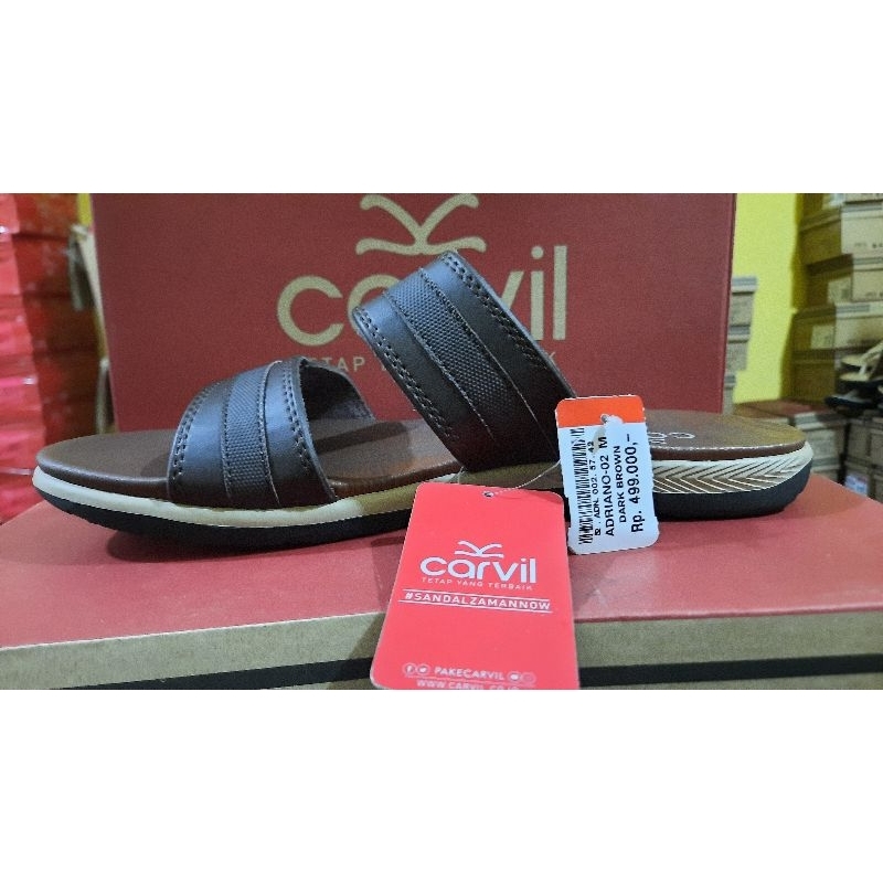 Carvil ADRIANO-02M | Sandal Casual Pria Keren,Elegan  Dan Trendy, nyaman di kaki,Kuat Lentur dan tidak licin.