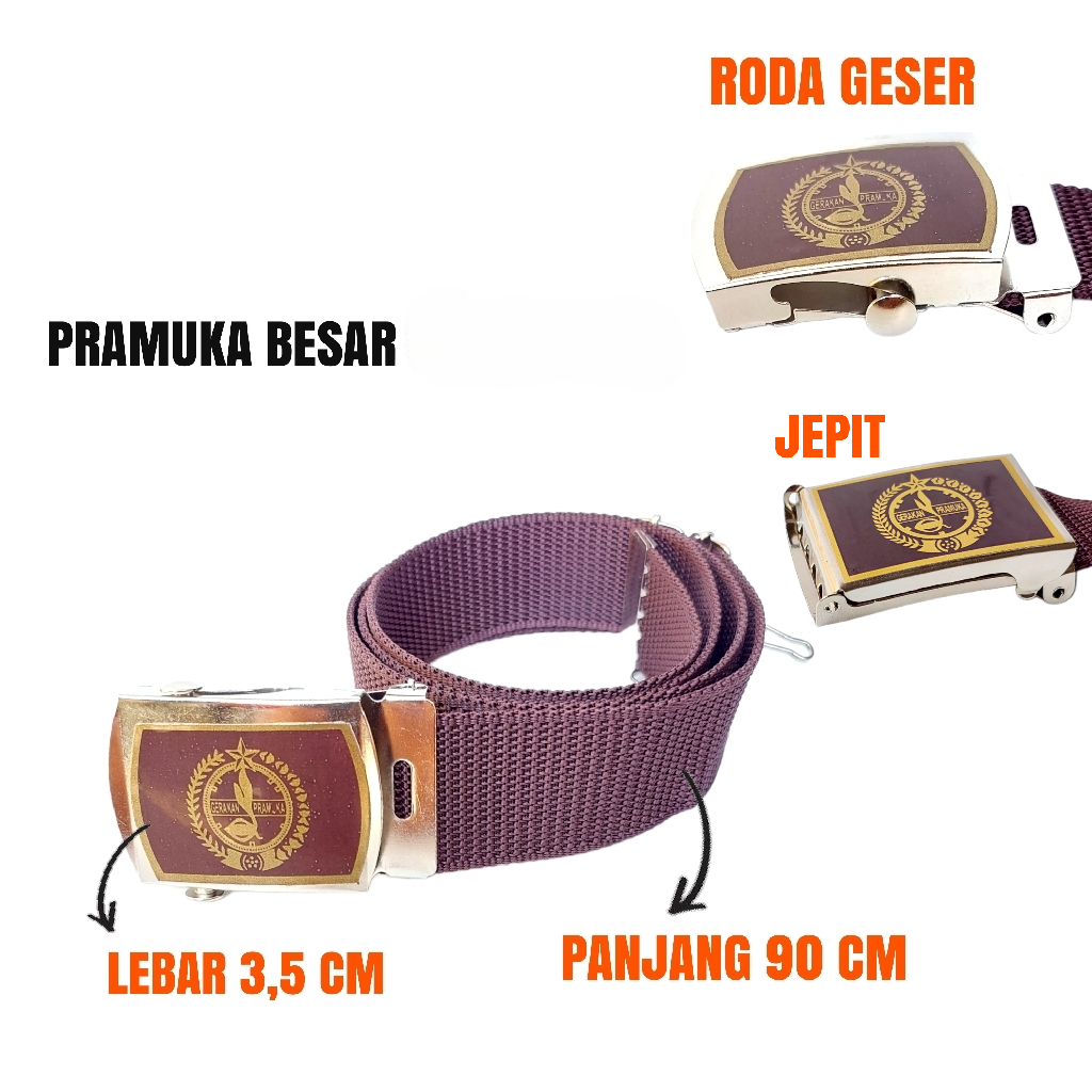 Sabuk Gesper Ikat pinggang Anak sekolah SD SMP SMA PRAMUKA Perlengkapan sekolah-PRAMUKA BESAR