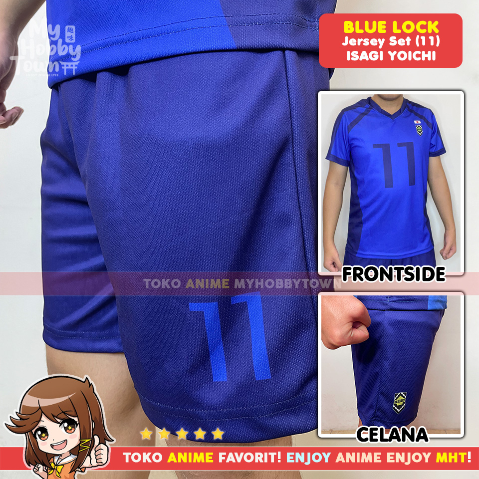 Kostum Jersey Blue Lock No. 11 Yoichi Isagi Anime Cosplay