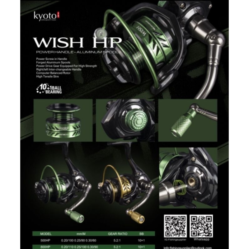 Reel Ultralight Kyoto Wish 500 / 800 Power Handle