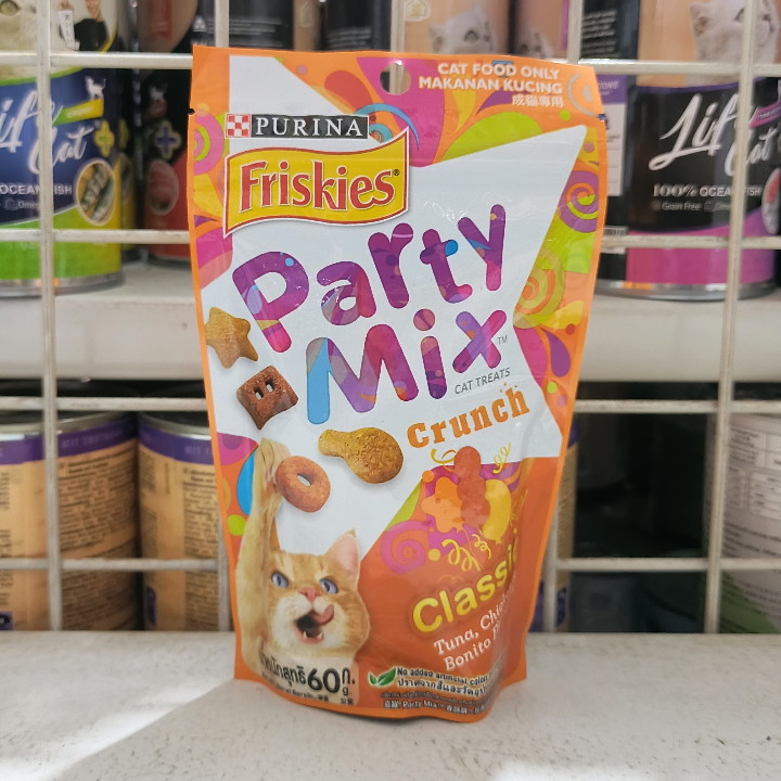 Snack Kucing Purina Party Mix Classic 60G Camilan Kucing