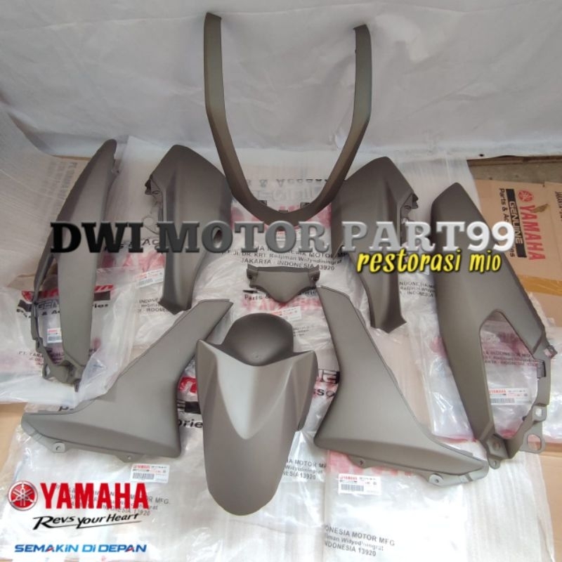 FULL SET BODY HALUS NMAX N MAX 2DP-P2 OLD ABU ABU DOFF 2016-2017 ORIGINAL YAMAHA