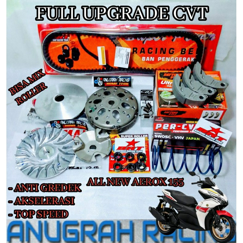 FULL UPGRADE CVT KIRIAN ALL NEW AEROX 155 AEROX 155 OLD LEXI 125 N MAX 155 OLD ALL NEW NMAX 155 MANG