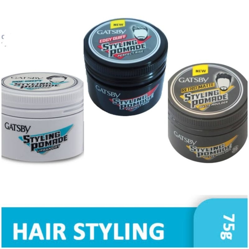 Gatsby Styling Pomade 75g - Urban Dry / Supreme Hold / Perfect Rise /  Matte Moulder / Urban Dry / Minyak Rambut