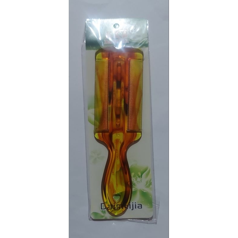 Serit/Sisir  Kutu Gagang Coklat Bening