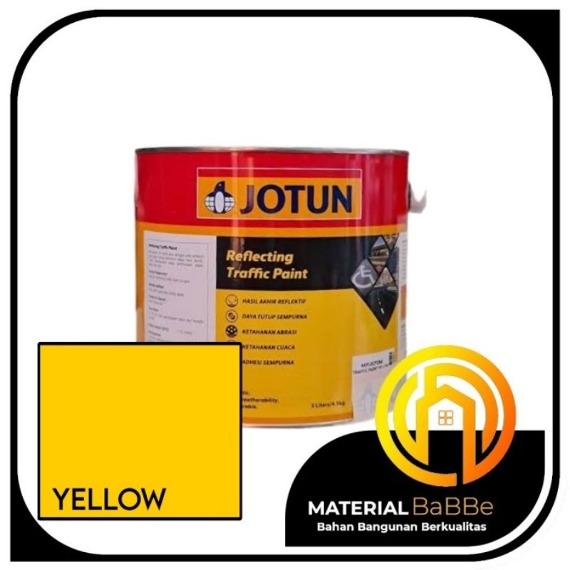 Jotun Reflecting Traffic Paint Yellow 3 Liter | Cat Marka Jalan Trotoar Warna Kuning Reflektif