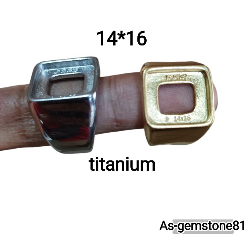 Cincin emban ring[titanium] kotak k3 16*14