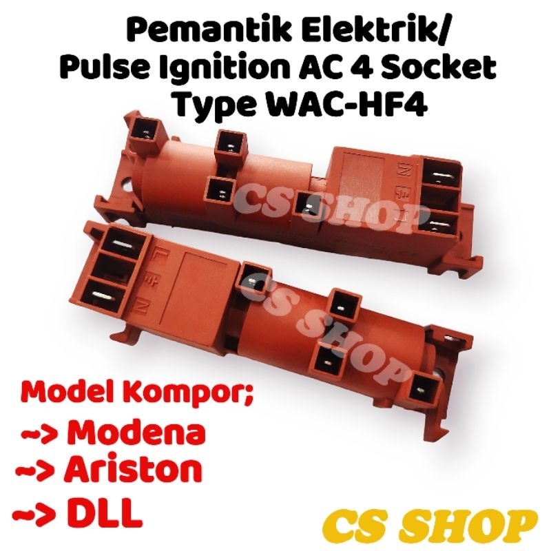 pemantik kompor listrik tanam modena 4 socket AC pulse igniton