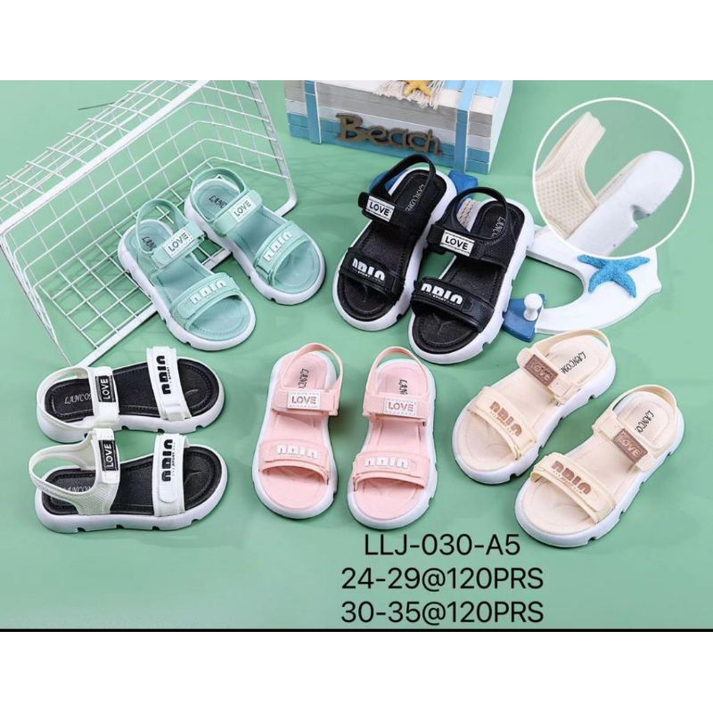 Sandal Jelly Tali Anak Perempuan Motif Nala Import Lancome/ Sandal Tali Anak Lancome Terbaru 030-4