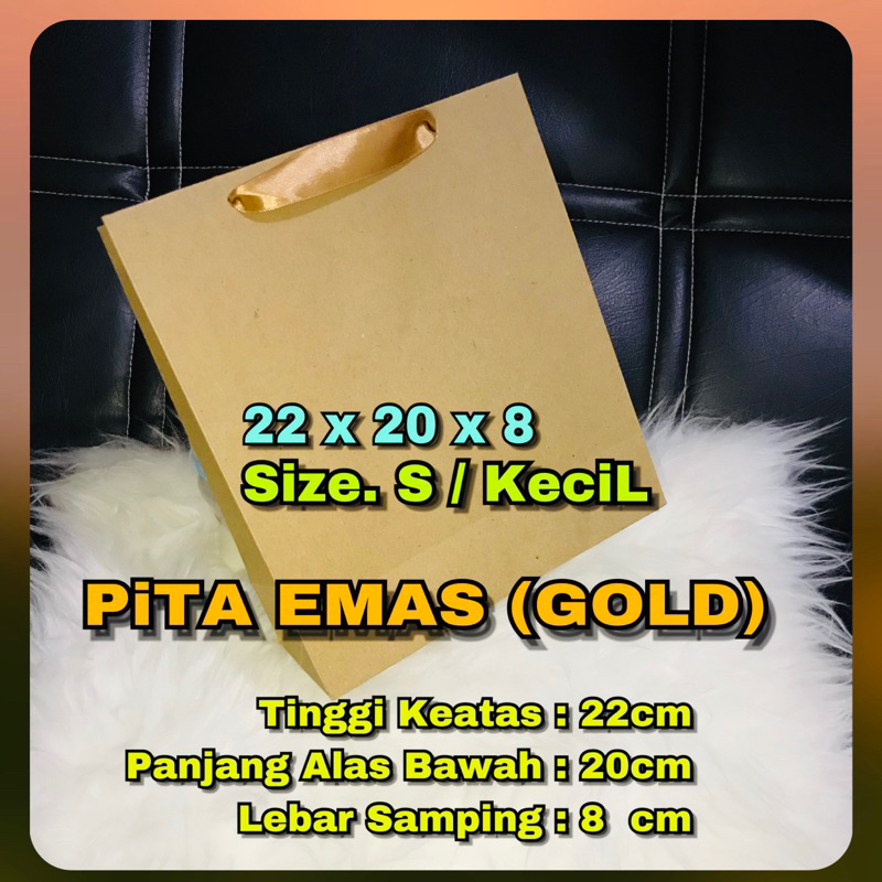 

Paper bag / tas kertas / kantong / paperbag / pita S size kecil