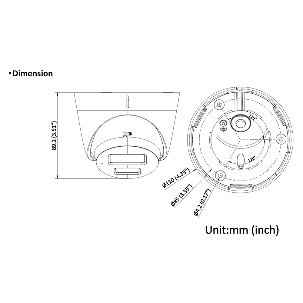 HIKVISION DS-2CD1323G2-LIU 2MP SMART DUAL LIGHT FIXED TURRET CAMERA