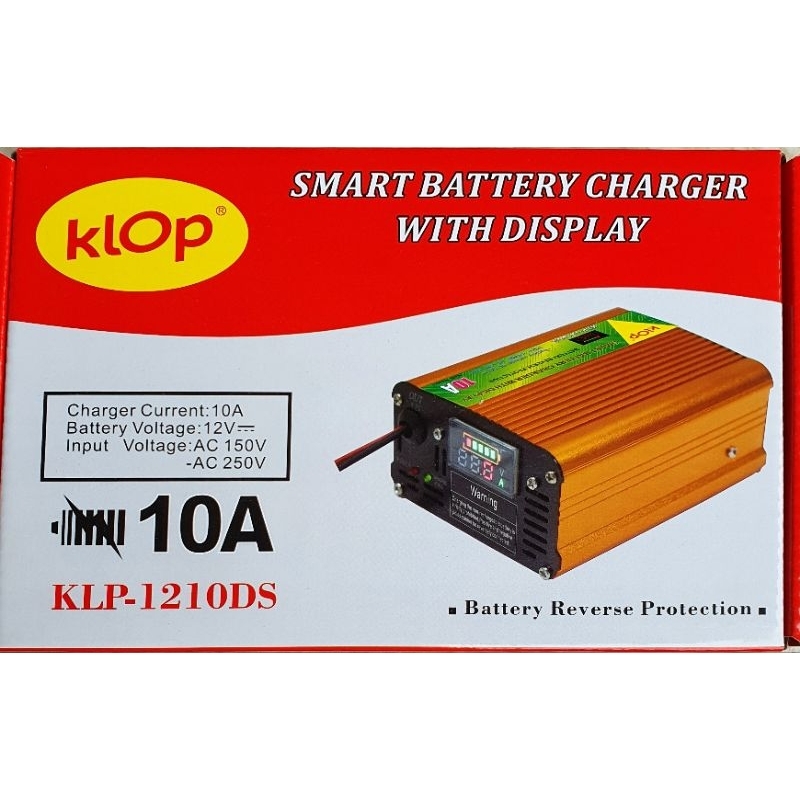 SMART BATTERY CHARGER CASAN AKI 12V 10AMPER ADA DISPLAY KLOP