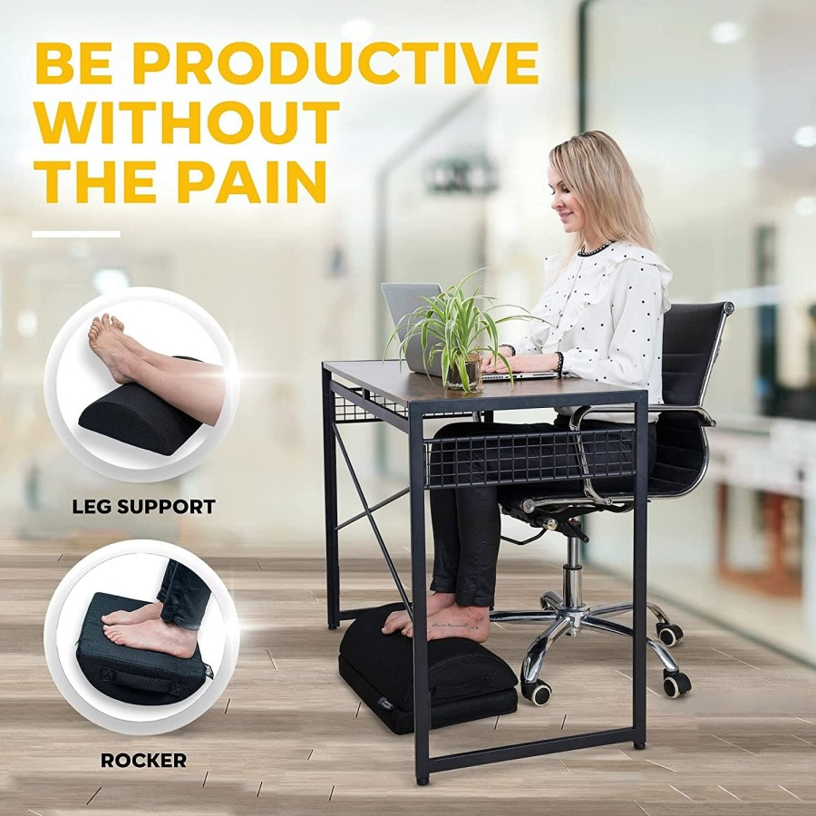 SANWA Foot Rest Ergonomis Tatakan Kaki Under Desk Bantal Sandaran Kaki